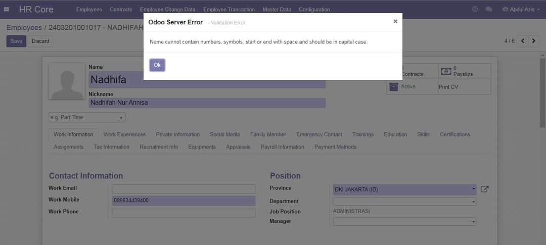System Analysis and Process Optimization for Odoo ERP Modules (HRIS & I-Hub) Web